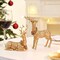 2Pcs Small Christmas Reindeer Figurines Indoor, Tabletop Reindeer Statue Christmas Decor, Resin Deer Figurine Decorations for Home